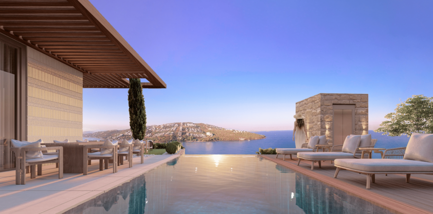 5+2 Villa  i Bodrum, Mugla, Tyrkiet Nr. 189678