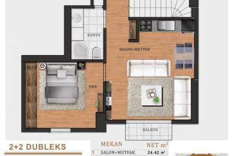 2+1 Lejlighed i Kartal, Istanbul, Tyrkiet Nr. 187161 - 9