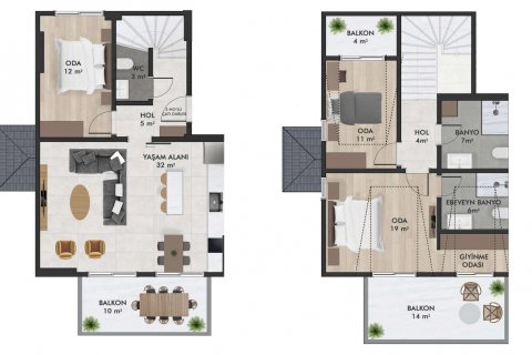 3+1 Wohnung  in Marmaris, Mugla, Türkei Nr. 194203 - 10