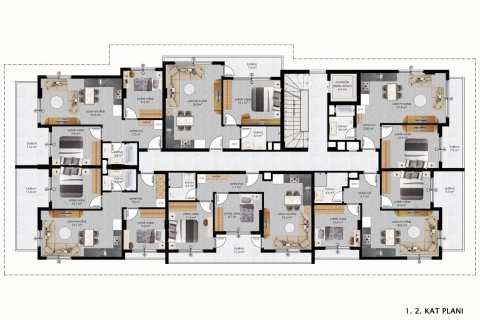آپارتمان در  Alanya ، ترکیه 2 خوابه ، 65 متر مربع.  شماره 62756 - 22