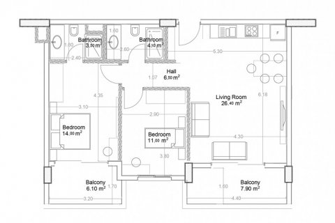 Квартира в Yekta Green Life Gazipasa Residence 2+1, Газипаша, Анталья, Турция №177891