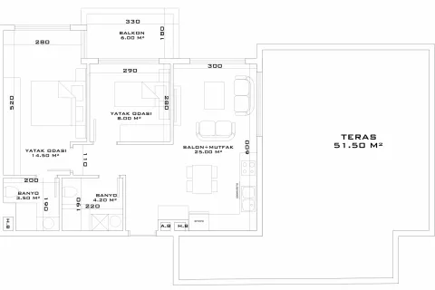 Продажа квартиры в Аксу, Анталье, Турция 2+1, 160.5м2, №182885 – фото 26