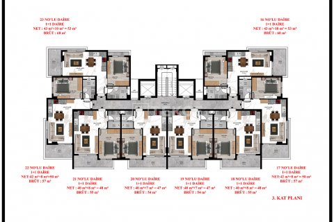 Продажа квартиры  в Аланье, Анталье, Турция 1+1, 57м2, №193831 – фото 11