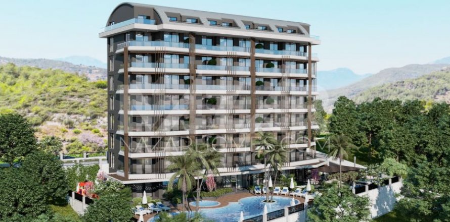 1+1 Lägenhet  i Alanya, Antalya, Turkiet Nr. 189781