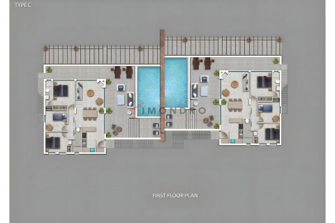 2+1 Villa  i Bahceli, Girne,  Nr. 184072 - 29