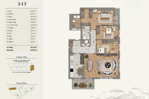 Продажа квартиры  в Стамбуле, Турция 1+1, 87м2, №191639 – фото 20