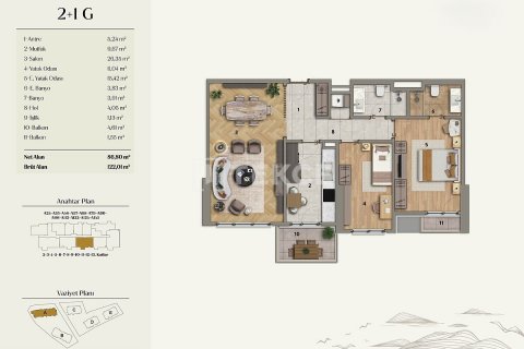 Продажа квартиры  в Стамбуле, Турция 1+1, 87м2, №191639 – фото 19