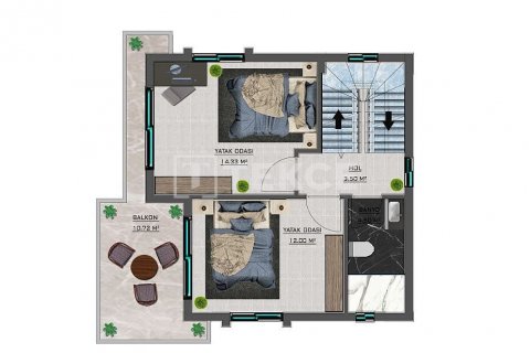 3+1 Villa i Alanya, Antalya, Tyrkia Nr. 193054 - 17