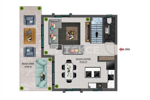 3+1 Villa i Alanya, Antalya, Tyrkia Nr. 193054 - 16