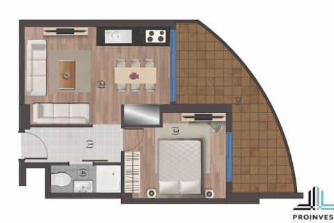 آپارتمان در  Iskele ، ترکیه 80 متر مربع.  شماره 186182 - 26