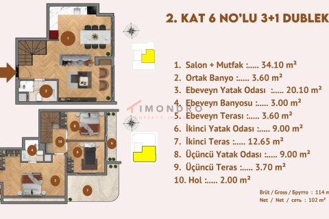 Daire  1+1  Antalya, Türkiye №191513 - 18