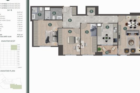 Apartment for sale  in Zeytinburnu, Istanbul, Turkey, 141m2, No. 183783 – photo 30
