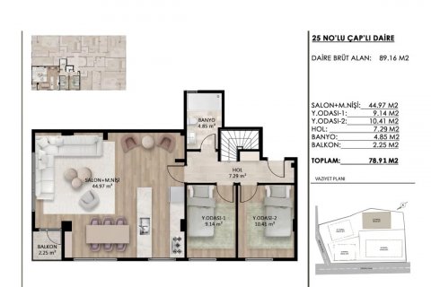 Продажа квартиры  в Бешикташе, Стамбуле, Турция 3 комн., 59м2, №183784 – фото 12