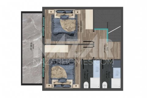 1+1 Leilighet  i Alanya, Antalya, Tyrkia Nr. 189804 - 17