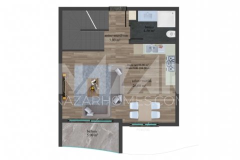 1+1 Leilighet  i Alanya, Antalya, Tyrkia Nr. 189804 - 16