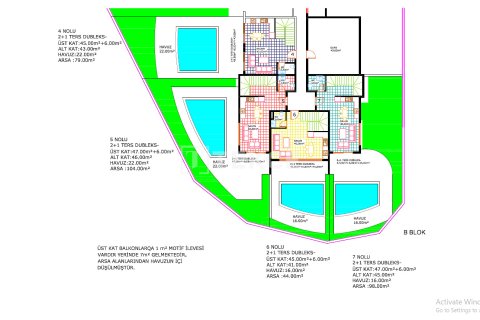 2+1 Penthouse i Alanya, Antalya, Tyrkiet Nr. 181983 - 24