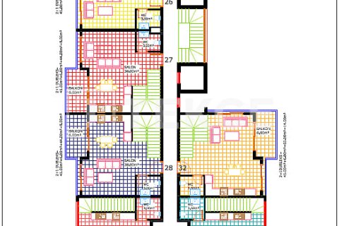 2+1 Penthouse i Alanya, Antalya, Tyrkiet Nr. 181983 - 25