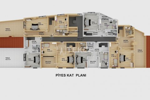Продажа квартиры  в Чинарджике, Ялове, Турция 2+1, 110м2, №193391 – фото 13