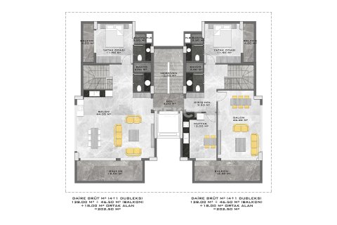 Продажа пентхауса в Аланье, Анталье, Турция 4+1, 238м2, №178325 – фото 17