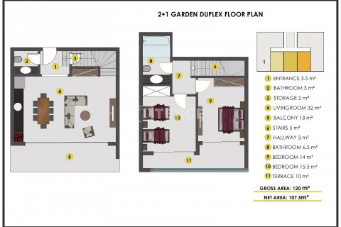 Dubleks daire  3+1  Alanya, Antalya, Türkiye №191601 - 30
