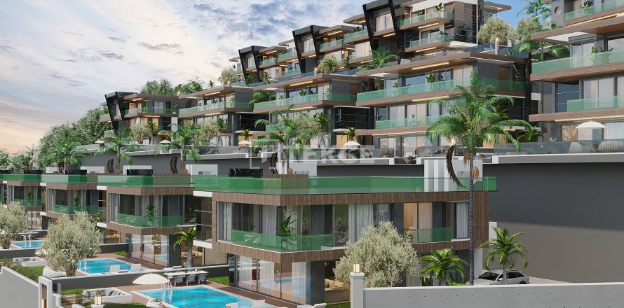 3+1 Villa i Alanya, Antalya, Turkiet Nr. 177908