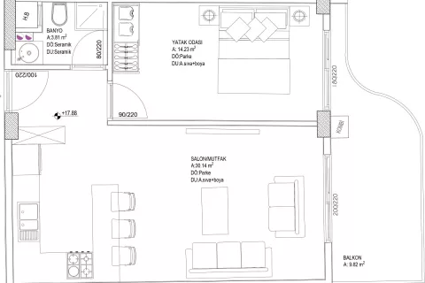 Apartment for sale  in Aksu, Antalya, Turkey, 1 bedroom, 58m2, No. 189479 – photo 18