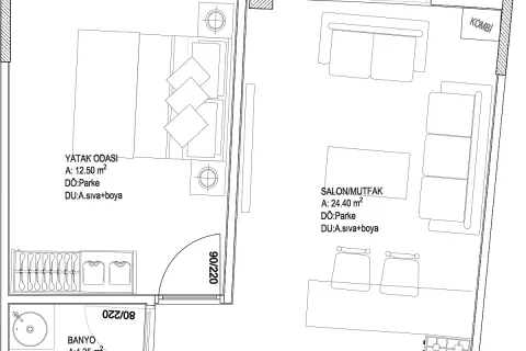 Продажа квартиры в Аксу, Анталье, Турция 1+1, 52м2, №189475 – фото 18