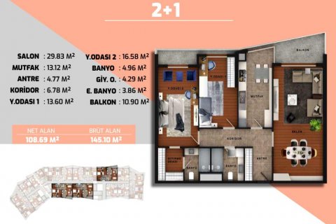 Apartment for sale  in Istanbul, Turkey, 189m2, No. 186338 – photo 25