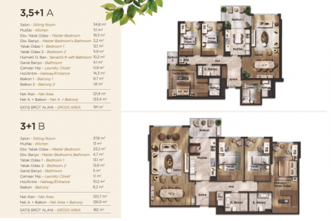 آپارتمان در  Istanbul ، امارات متحده عربی 95 متر مربع.  شماره 186340 - 28
