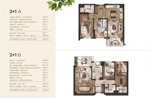 آپارتمان در  Istanbul ، امارات متحده عربی 95 متر مربع.  شماره 186340 - 25