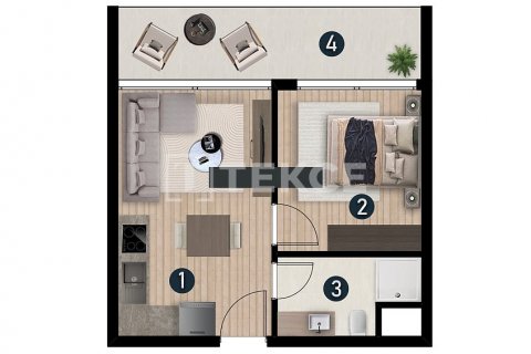 1+1 Leilighet  i Izmir, Tyrkia Nr. 191295 - 12