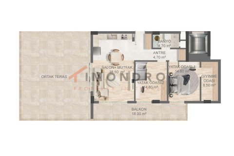 Продажа квартиры  в Аксу, Анталье, Турция 2+1, 85м2, №191505 – фото 11