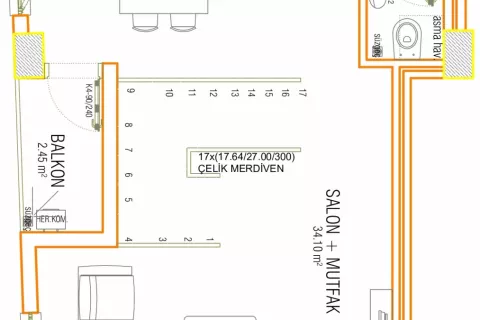 Apartment for sale in Mugla, Turkey, 2 bedrooms, 117m2, No. 182776 – photo 12