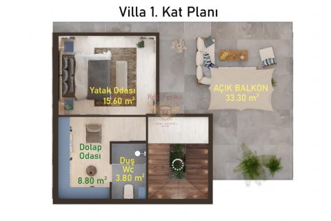 Продажа виллы  в Гирне, Северный Кипр 3+1, 140м2, №187719 – фото 12