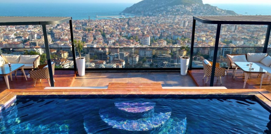 3+1 Lejlighed  i Alanya, Antalya, Tyrkiet Nr. 185628