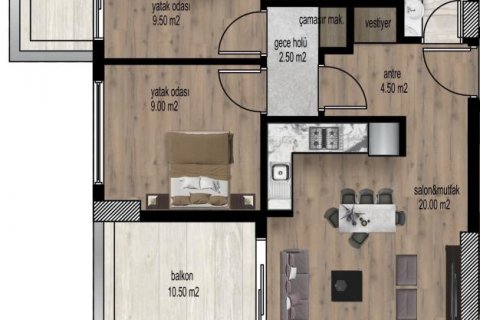 Apartment for sale  in Mersin, Turkey, 90m2, No. 186119 – photo 19