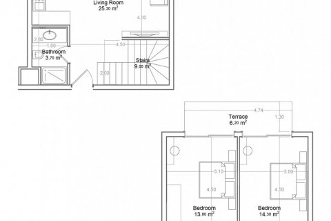 پنت هاس در در Yekta Green Life Gazipasa Residence Gazipasa ، ترکیه 2 خوابه ، 107.8 متر مربع.  شماره 189159