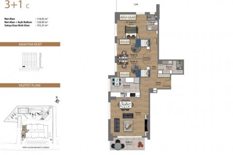 Apartment for sale  in Istanbul, Turkey, 168m2, No. 186199 – photo 19