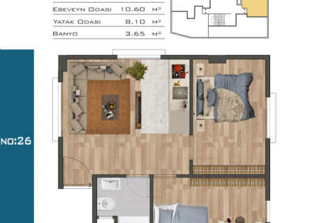 Продажа квартиры  в Стамбуле, Турция 3 комн., 91м2, №186200 – фото 30