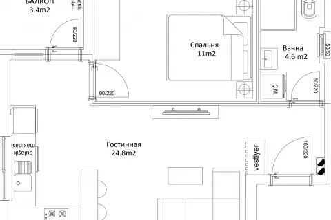 1+1 Lägenhet  i Kepez, Canakkale, Turkiet Nr. 183058 - 9