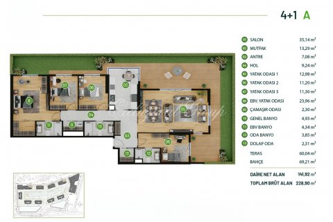 آپارتمان در Istanbul ، ترکیه 2 خوابه ، 84 متر مربع. شماره 189656 - 10