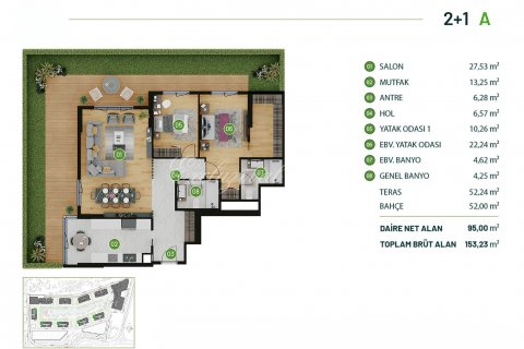 آپارتمان در Istanbul ، ترکیه 2 خوابه ، 84 متر مربع. شماره 189656 - 8
