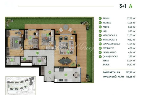 آپارتمان در Istanbul ، ترکیه 2 خوابه ، 84 متر مربع. شماره 189656 - 9