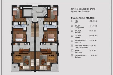 Lejlighed i Antalya, Tyrkiet Nr. 186548 - 21