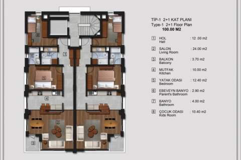 Lejlighed i Antalya, Tyrkiet Nr. 186548 - 20