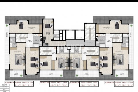 4+1 Penthouse  i Alanya, Antalya, Tyrkiet Nr. 193292 - 11
