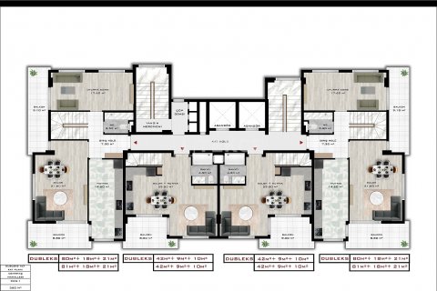 4+1 Penthouse  i Alanya, Antalya, Tyrkiet Nr. 193292 - 6