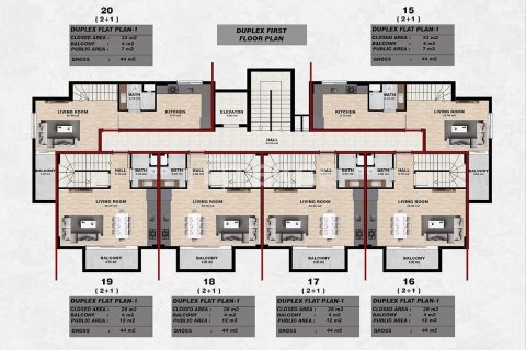 Dubleks daire  2+1  Alanya, Antalya, Türkiye №193289 - 7