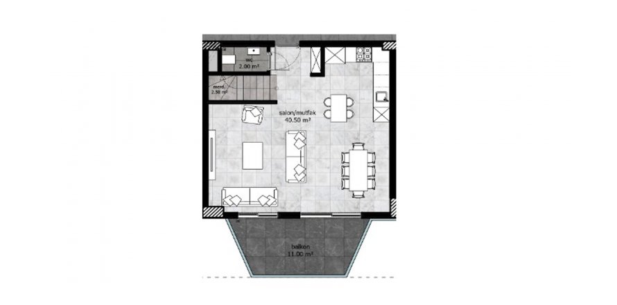 Daire Lilya 2 1+1, Avsallar, Antalya, Türkiye №191552