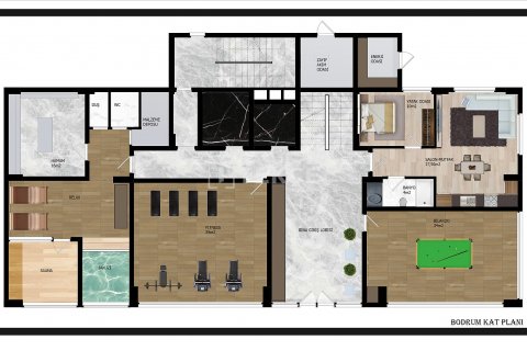 آپارتمان در  Alanya ، ترکیه 2 خوابه ، 85 متر مربع.  شماره 211670 - 23